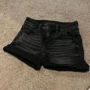 triple zero black denim american eagal jean shorts